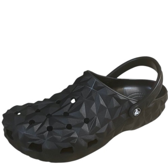 Crocs Mens Metallic Black Clogs Size 11 - Picture 8 of 9